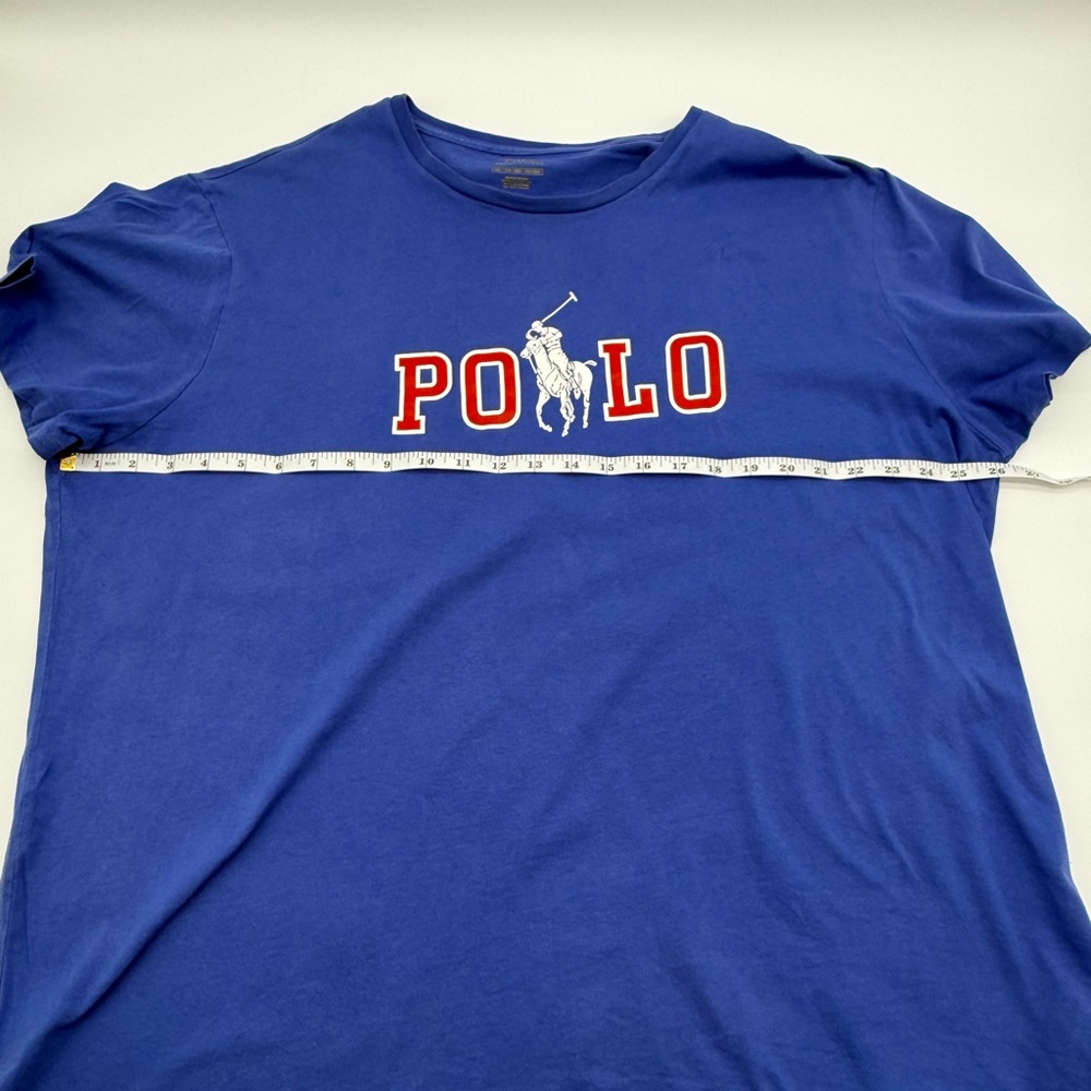 Polo Ralph Lauren Big Logo Graphic T Shirt Mens XXL Blue - Picture 9 of 10